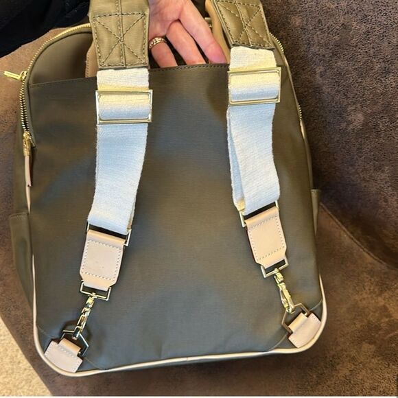 INDIA HICKS BACKPACK JETPACK LAPTOP BAG WORK TRAVEL OLIVE GREEN CARRYALL NWOT - Picture 17 of 17